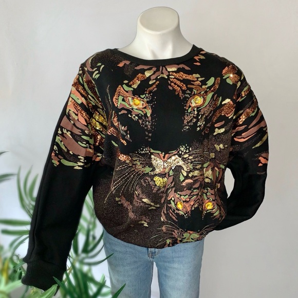 v i n t a g e :: Rad Slouchy Tiger Leopard Animal Print...